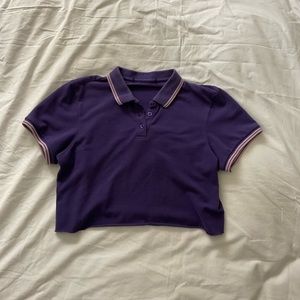 Cropped Collared Tee